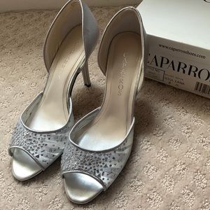 Silver Satin Shoes